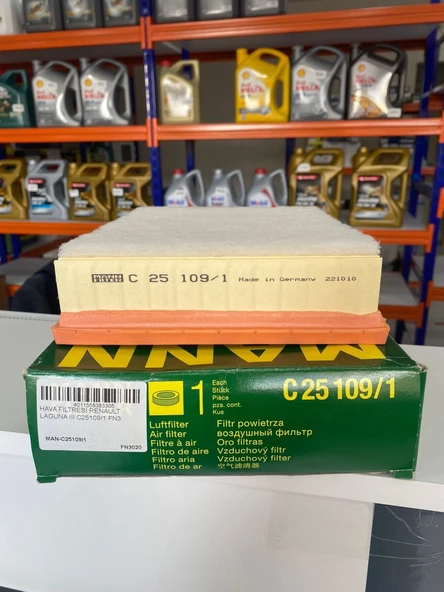 Mann C25109/1 Hava Filtresi Laguna 3 (2007--)/ Latitude (2011--) (1.5DCI-2.0DCI) 165469229R 8200602361 8200792659 8660003099 ürün görseli