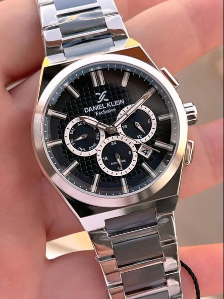 Daniel Klein Erkek Kol Saati 30 Metre Suya Dayanıklı Çelik Kordon + Bileklik Hediyeli VS.BLKT.0660 - Resim 3