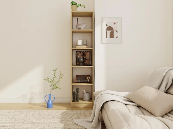 5 Bölmeli Kitaplık Lefkasmeşe ürün görseli 1