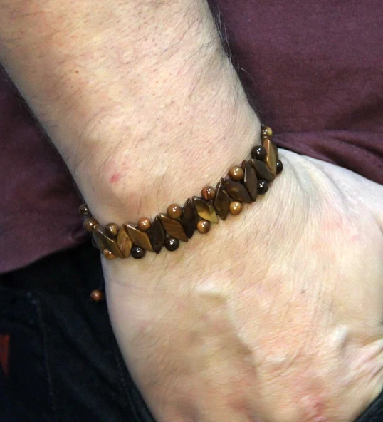 Doğal Kuka Ağacı Erkek Asansörlü Ayarlanabilir Bileklik eub111 ürün görseli