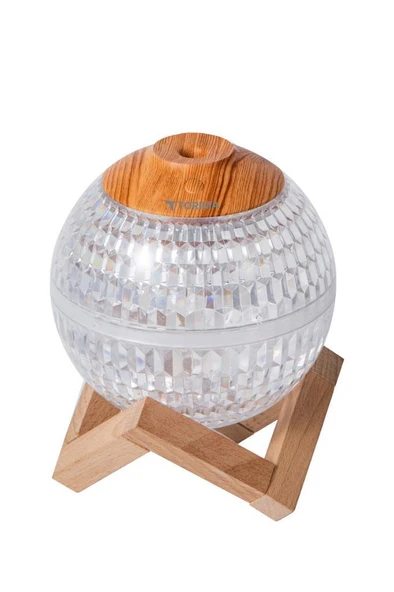 Torima H10 Beyaz Kristal Top RGB Işıklı, Ahşap Standlı, Hava Nemlendirici Dekoratif Nemlendirici - Resim 4