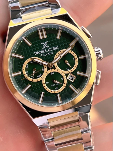 Daniel Klein Erkek Kol Saati 30 Metre Suya Dayanıklı Çelik Kordon + Bileklik Hediyeli VS.BLKT.0662 - Resim 4