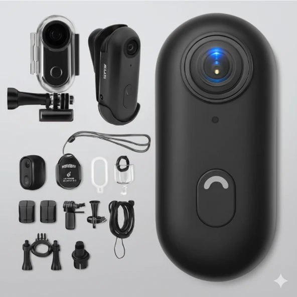 1080p 8MP WiFi Kablosuz Aksiyon Kamerası Açık Hava Sporları Için Sualtı Kılıflı 120 derece (BLACK) ürün görseli