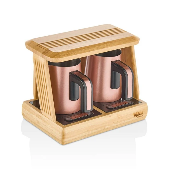 Bambum Kallavi Türk Kahve Makinesi Bronz İkili - Resim 2