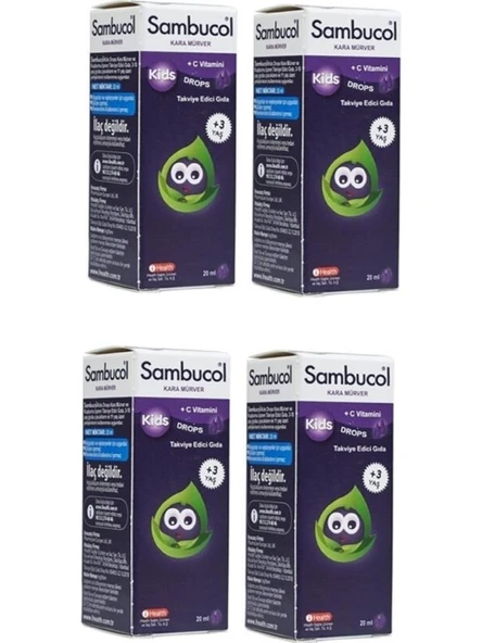 Sambucol Kids Drops 20 Ml 4'Lü PAKET (SKT:02/2026) ürün görseli 1