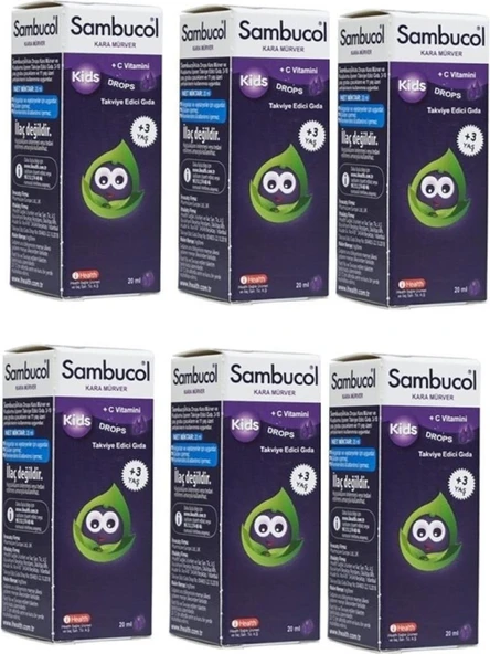 Sambucol Kids Drops 20 Ml 6'Lı PAKET (SKT:02/2026) ürün görseli