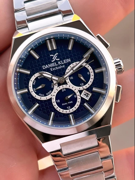 Daniel Klein Erkek Kol Saati 30 Metre Suya Dayanıklı Çelik Kordon + Bileklik Hediyeli VS.BLKT.0661 - Resim 4