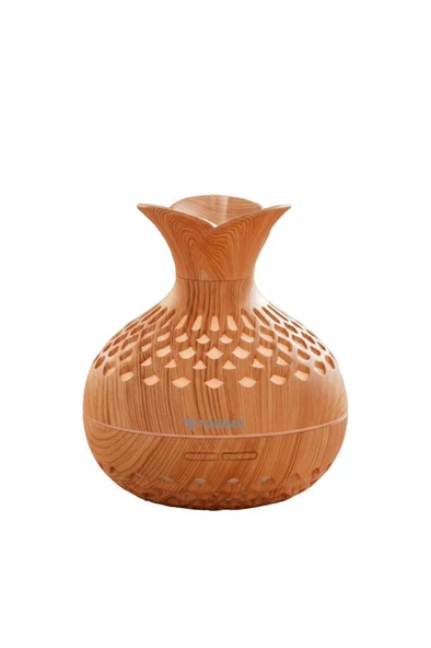 TORIMA H15 Ahşap Led Işıklı 300ml Sessiz Ultrasonik Flower Hava Nemlendirici - Resim 4