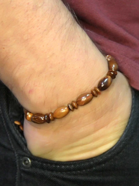 Doğal Kuka Ağacı Erkek Asansörlü Ayarlanabilir Bileklik eub112 ürün görseli