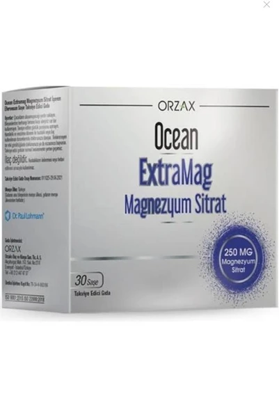 Orzax Ocean Extramag Magnezyum Sitrat 30 Efervesan Saşe ürün görseli 1