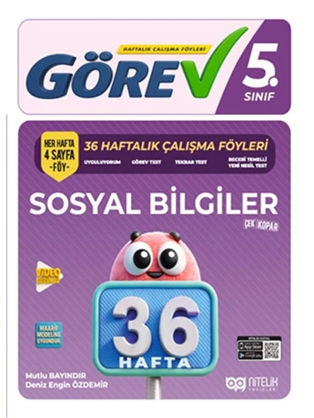 NİTELİK 5.SINIF GÖREV SOSYAL BİLGİLER (36 HAFTA) ürün görseli 1