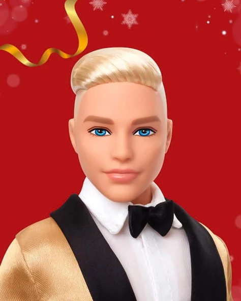 Barbie Ken 2025 Mutlu Yıllar Bebeği JGK55 - Resim 4