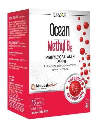 Ocean Methyl Cobalamin B12 Sprey 10 ml ürün görseli 1