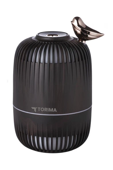 Torima H17 Koyu Kahverengi Kuş Detaylı Ahşap Görünümlü 280ml Hava Nemlendirici Buhar Makinesi - Resim 4