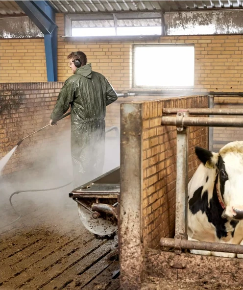 Su Geçirmez Boy Tulum Kapüşonlu Önü Fermuarlı Ve Patlı Yağmurluk Tulum - Resim 4