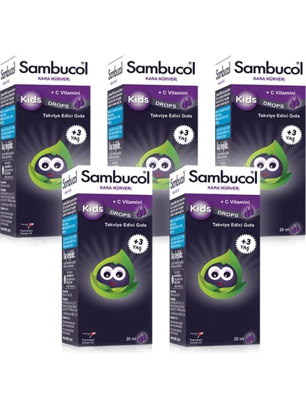 Sambucol Kids Drops 20 Ml 5'Li PAKET (SKT:02/2026) ürün görseli