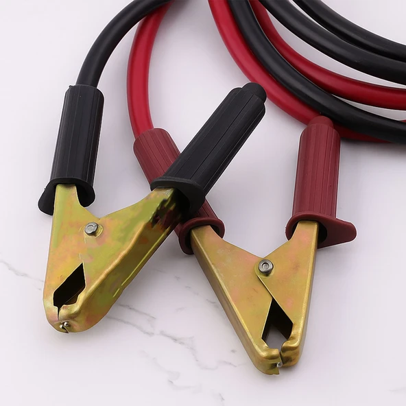 1200 Amper Akü Takviye Kablosu 2.3 Metre Kalın Telli Güçlü Araç Akü Yardım Başlatma Kablosu - Resim 3