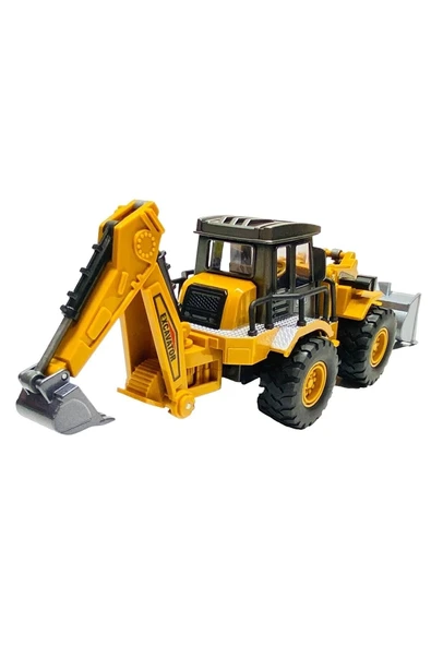 Oyuncak Model Metal Kepçe Dozer Excavatör Buldozer 30 cm Ön ve Arka Hareketli Kırılmaz Kepçe - Resim 4