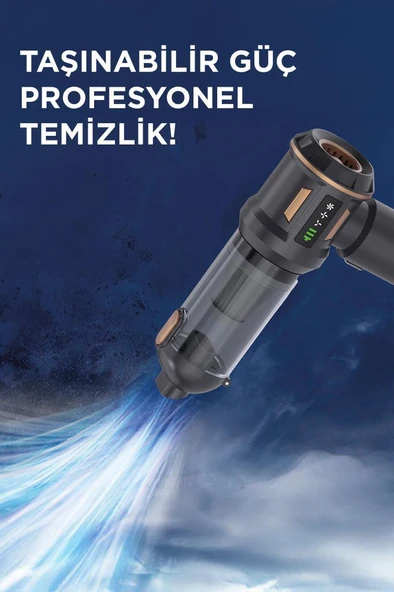 Torima LT-100 Siyah 4in1 Mini Çok Fonksiyonlu  Şarjlı Araç ve Ev Kullanımı İçin El Süpürgesi - Resim 2