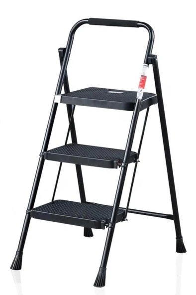 Perilla 51403 Stepla Geniş 3 Basamaklı Katlanır Merdiven Eurotower Siyah ürün görseli