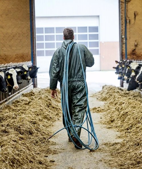 Su Geçirmez Boy Tulum Kapüşonlu Önü Fermuarlı Ve Patlı Yağmurluk Tulum - Resim 3