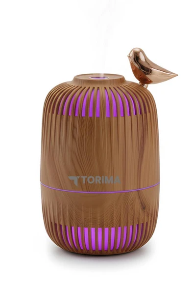 Torima H17 Açık Kahverengi Kuş Detaylı Ahşap Görünümlü 280ml Hava Nemlendirici Buhar Makinesi - Resim 4