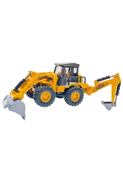 Oyuncak Model Metal Kepçe Dozer Excavatör Buldozer 30 cm Ön ve Arka Hareketli Kırılmaz Kepçe - Resim 6