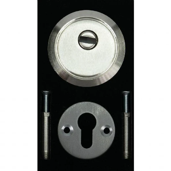 Ekstra Güvenli Ağzı Kapalı M10 Ayarlı Vidalı Saten Kaliteli Çelik Rozet Yeni Tip Kapılar İçin - Resim 2