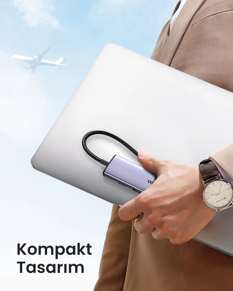 UGREEN USB Hub 4 USB 3.0 Bağlantı Noktası Veri Yuvası USB., 20805 - Resim 6