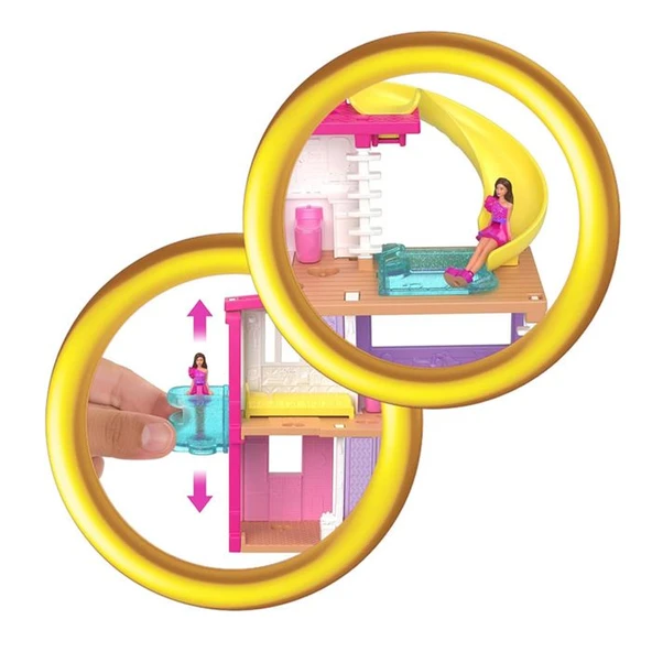 Barbie Mini BarbieLand Evler HYF44 HYF47 Beyaz Ev - Resim 4