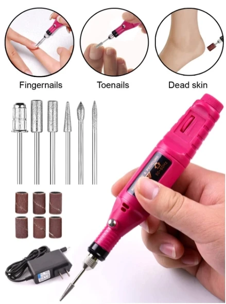Manikür Pedikür Kalıcı Oje Ve Protez Tırnak Uygulamaları İçin Elektrikli Tırnak Törpüsü - Resim 3