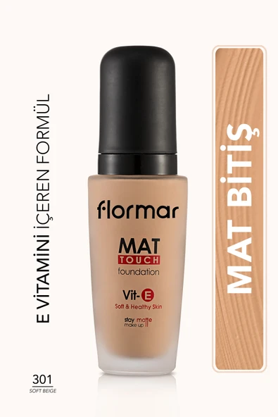 Flormar Mat Bitişli Fondöten (soğuk Alt Ton) - Mat Touch Foundation - M301 Soft Beige ürün görseli