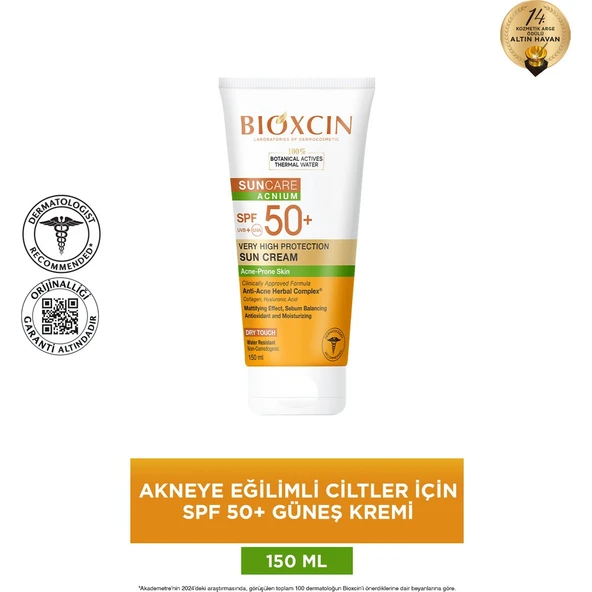Bioxcin Sun Care Akneye Eğilimli Ciltler İçin Güneş Kremi 50 Spf - Akne, Dry Touch, Mat - Büyük Boy 150 ml - Resim 2