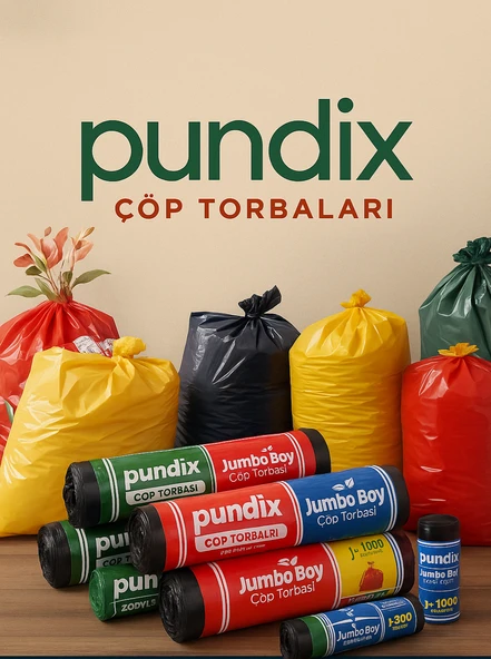 Pundix J800 Jumbo Boy Çöp Torbası 80X110 cm 1 Koli 10 Rulo x 10 Adet Profesyonel Endüstriyel Kullanım Dayanıklı, Sızdırmaz ve Geniş Hacimli Çöp Poşeti - Resim 4