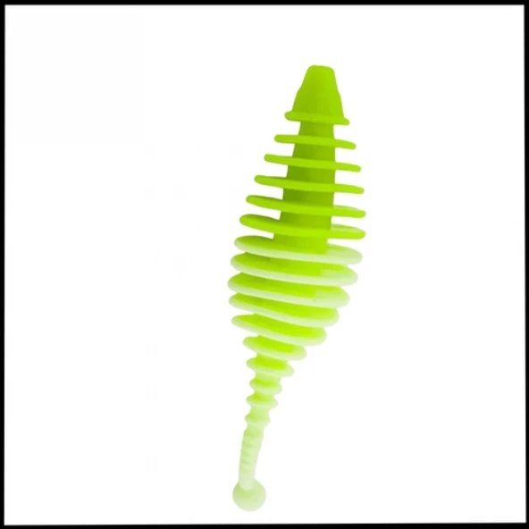 Uyguna-Yakala 3g 65mm -  Silikon Kurt Yem  - Yeşil/Beyaz - Karides Kokulu -YEM.766 ürün görseli