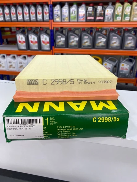 Mann C2998/5X Hava Filtresi Caddy Iıı 2004 Golf Iv (2000-2006) Polo 2002 Cordoba Leon Toledo 1.4 16V 1.6 16V ürün görseli