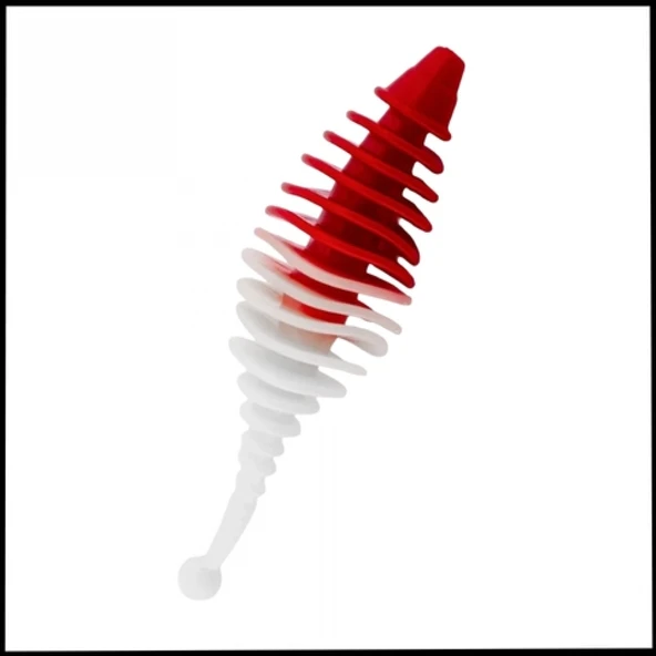 Uyguna-Yakala 3g 65mm -  Silikon Kurt Yem  - Kırmızı/Beyaz - Karides Kokulu -YEM.768 ürün görseli