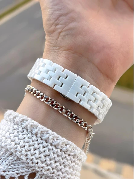 Daniel Klein Seramik Kordon Özel Tasarım 2 Yıl Garantili 3 Atm Kadın Kol Saati+Bileklik SR.14282.1 - Resim 3