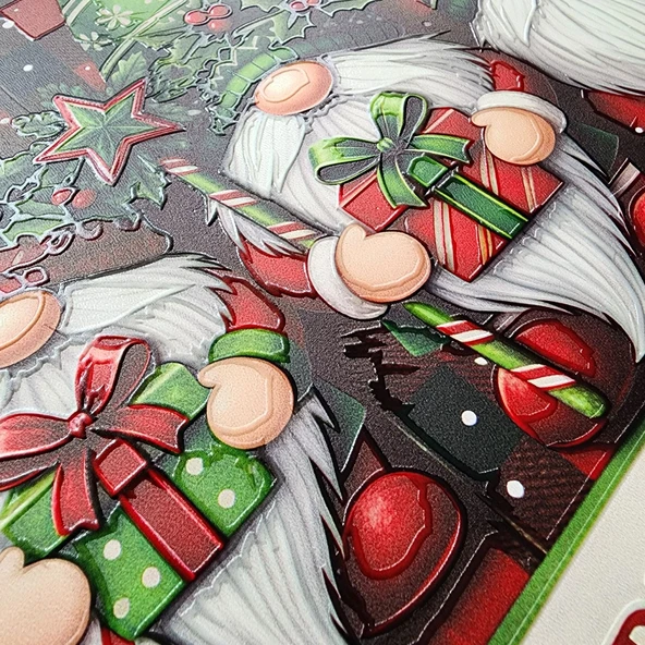 Yılbaşı Cüceleri Kapı ve Duvar Süsü Merry Christmas 1 - Resim 8