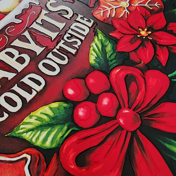 Welcome Kapı ve Duvar Süsü It's Cold Outside - Resim 3