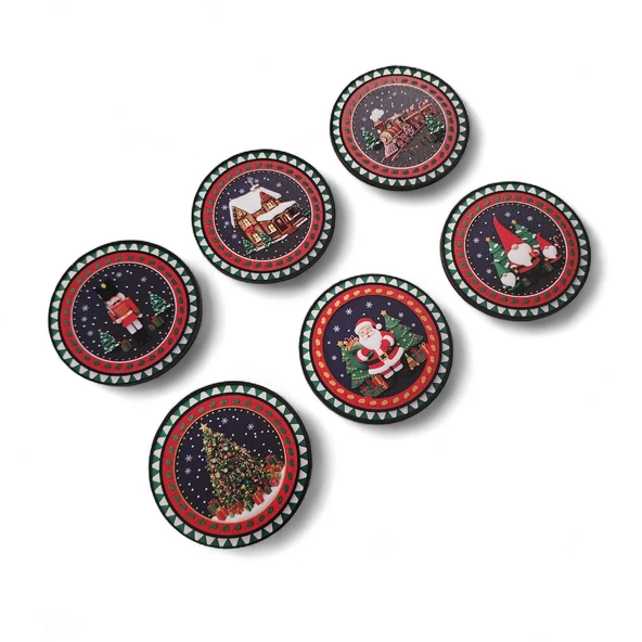 Yılbaşı Bardak Altlığı 6 Adet - Resim 4