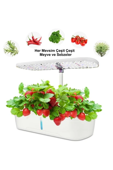 Hidroponik Topraksız 12 Bölme Bitki Yetiştirme Kiti 3 Mod 139 LED Tam Spekturum Bahçe Kit - Resim 6