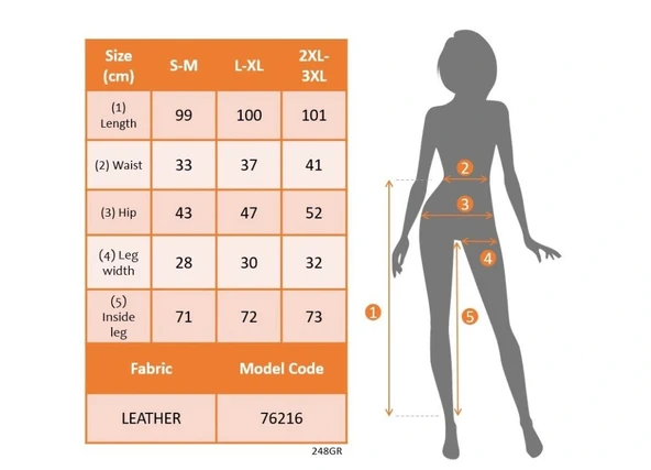 MDB Kadın Yüksek Bel Yandan Yırtmaçlı Dantel Detaylı Deri Tayt - Resim 4