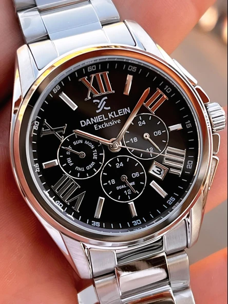 Daniel Klein Erkek Kol Saati 30 Metre Suya Dayanıklı Çelik Kordon + VS.BLKT.0667 - Resim 4