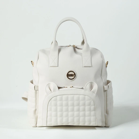 M&Y Kitty Deri Anne Bebek Bakım Sırt Çantası 7271 Krem ürün görseli