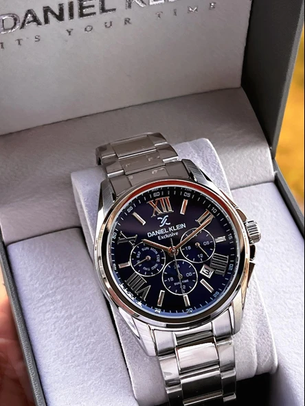 Daniel Klein Erkek Kol Saati 30 Metre Suya Dayanıklı Çelik Kordon + VS.BLKT.0666 ürün görseli