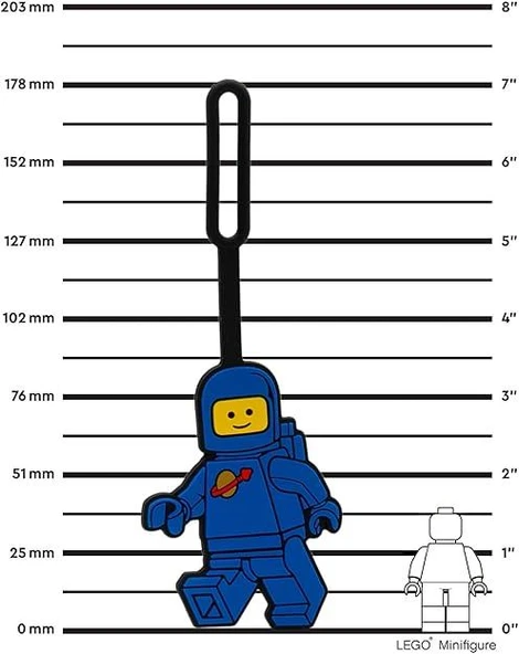 Lego Spaceman Silicone Bag Tag - Blue 53482 - Resim 3