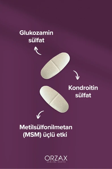 Orzax Cosakondrin MSM 60 Tablet - Resim 3