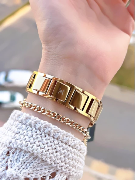 Daniel Klein Zincirli Kordon 3 Atm Suya Dayanıklı 2 Yıl Garantili Kadın Kol Saati+Bileklik S10052.3 - Resim 3