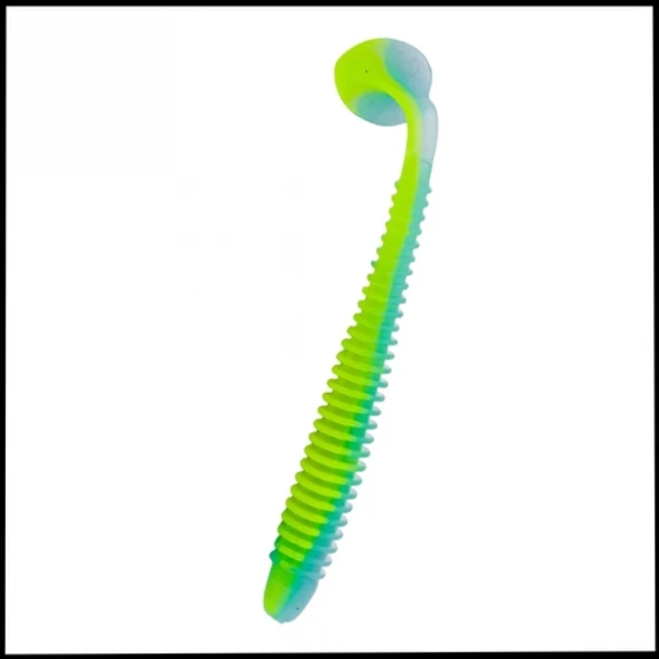 Uyguna-Yakala 4,2g 105mm-  Silikon Kurt Yem  -Turna/Levrek Silikonu - Mavi/Yeşil  Karides Kokulu -YEM.769 ürün görseli